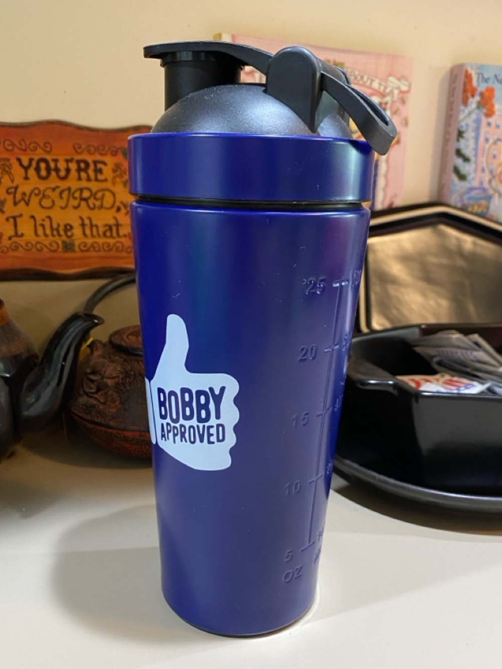 Brand New FlavCity Bobby Approved Blue Shaker Bottle